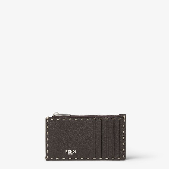Fendi Selleria Card Holder In Brown
