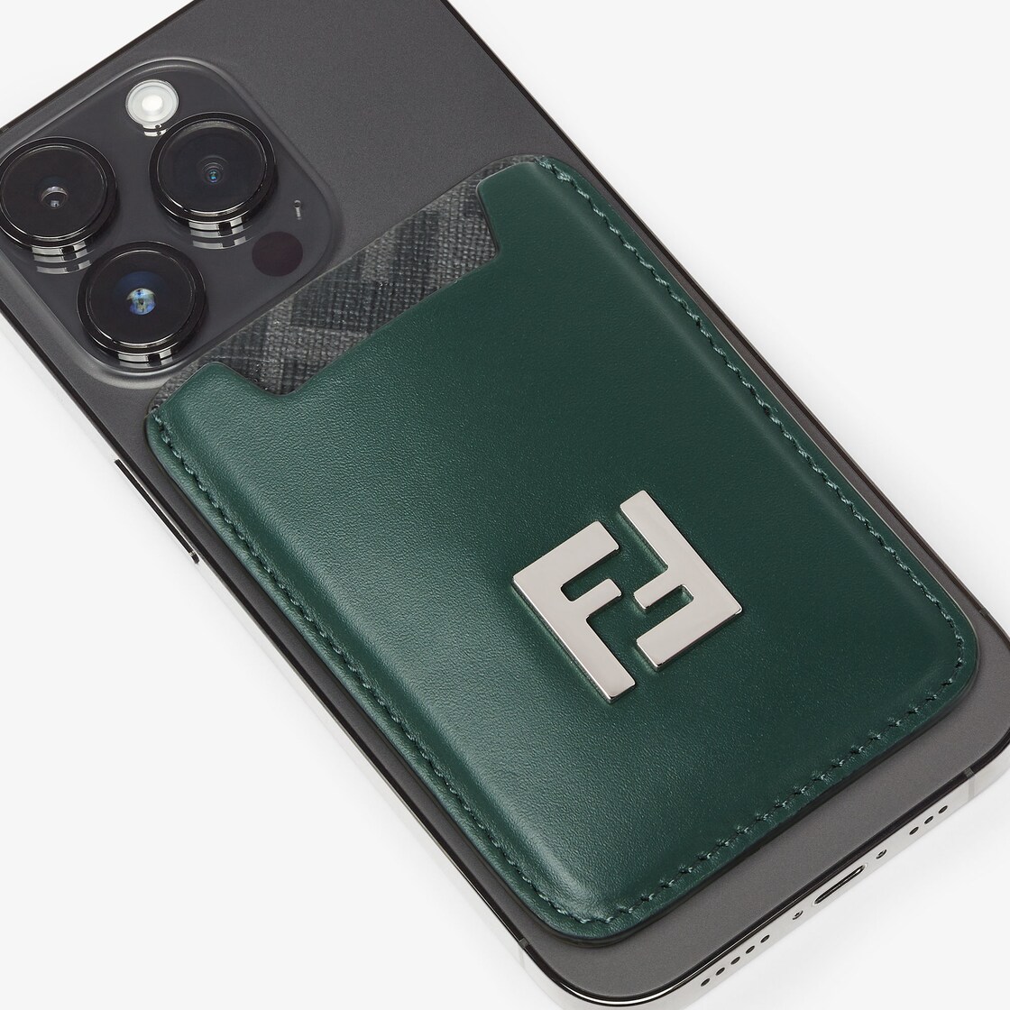 FF Squared MagSafe Card Holder Leather Green - Image 3/3
