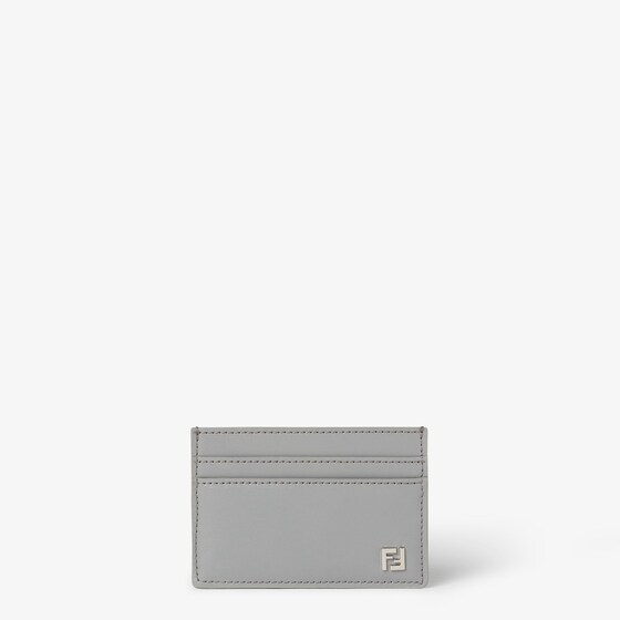 Fendi Ff Squared Card Holder In Gray