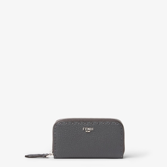 Fendi Selleria Zip-around Mini In Gray