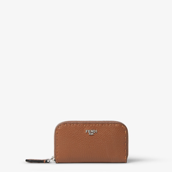 Fendi Selleria Zip-around Mini In Brown