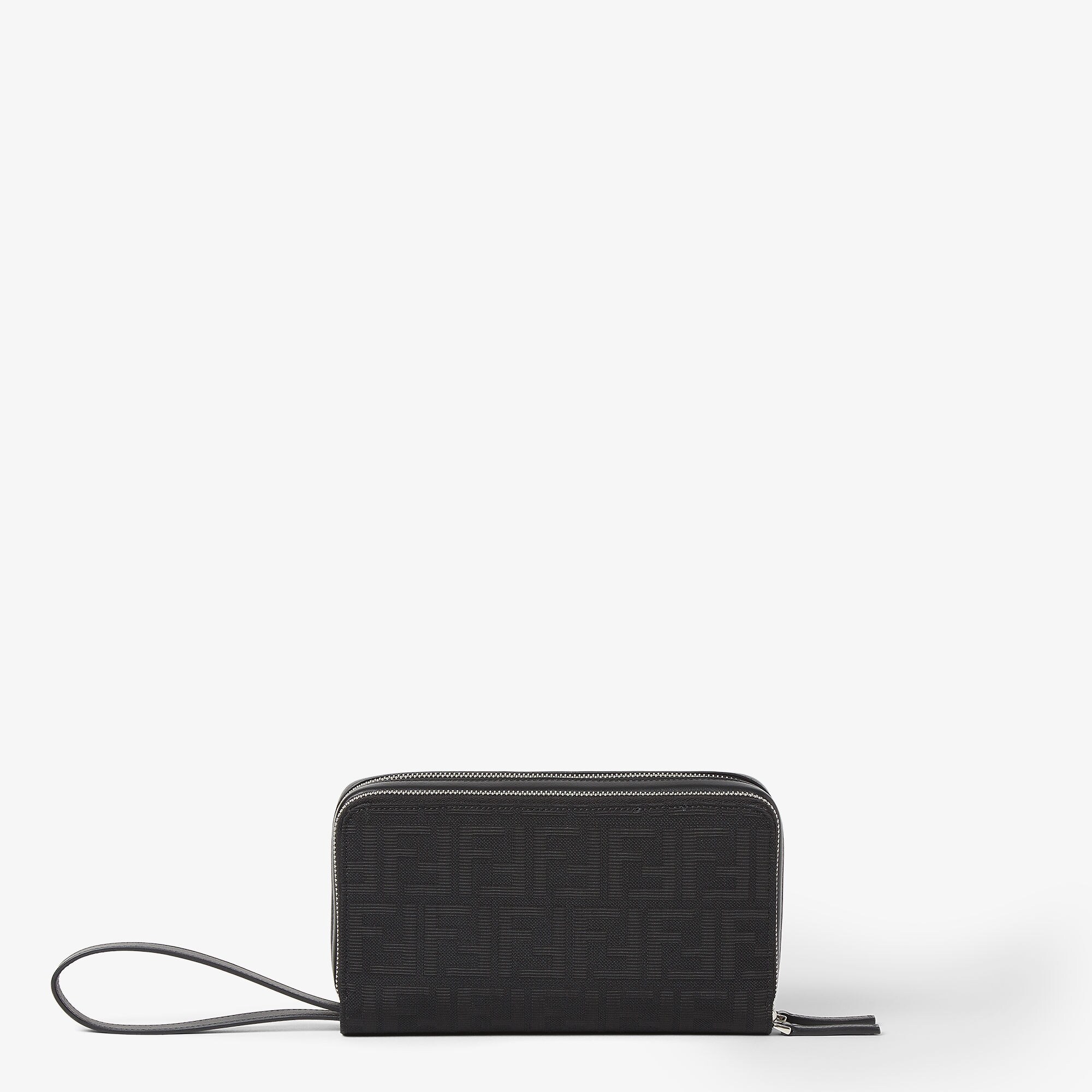 حقيبة Standing Clutch حقيبة صغيرة من جاكار FF Zucca باللون الأسود 3