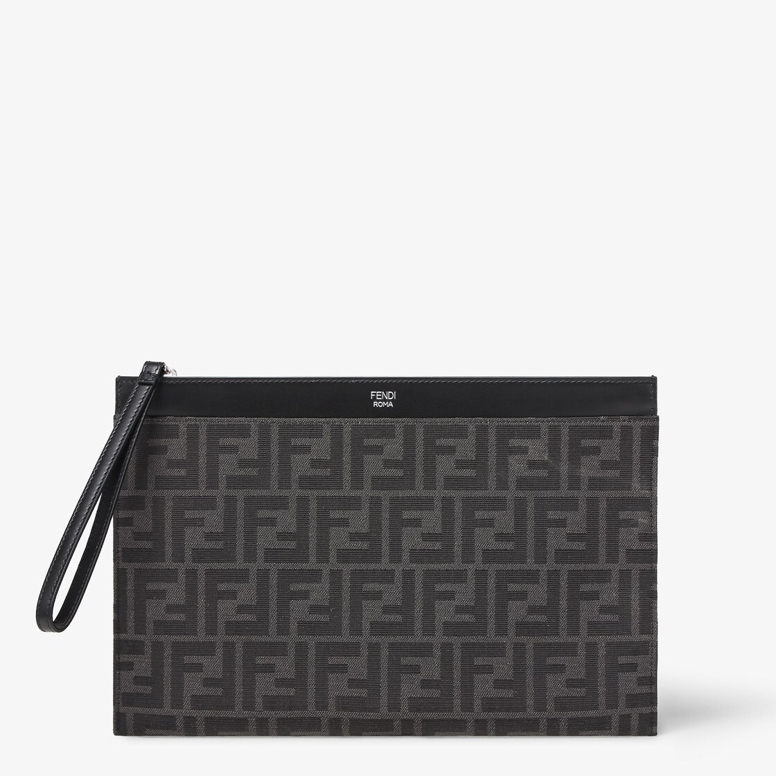 Flache Pochette mittlerer Größe aus FF-Jacquard 