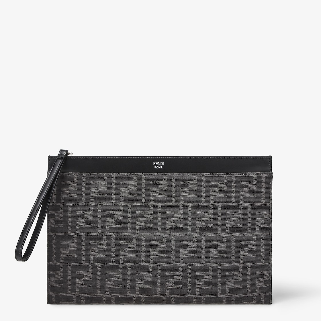 Flache Pochette mittlerer Größe aus FF-Jacquard 