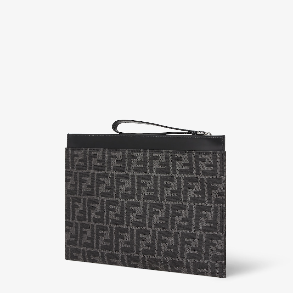 Flache Pochette mittlerer Größe aus FF-Jacquard 