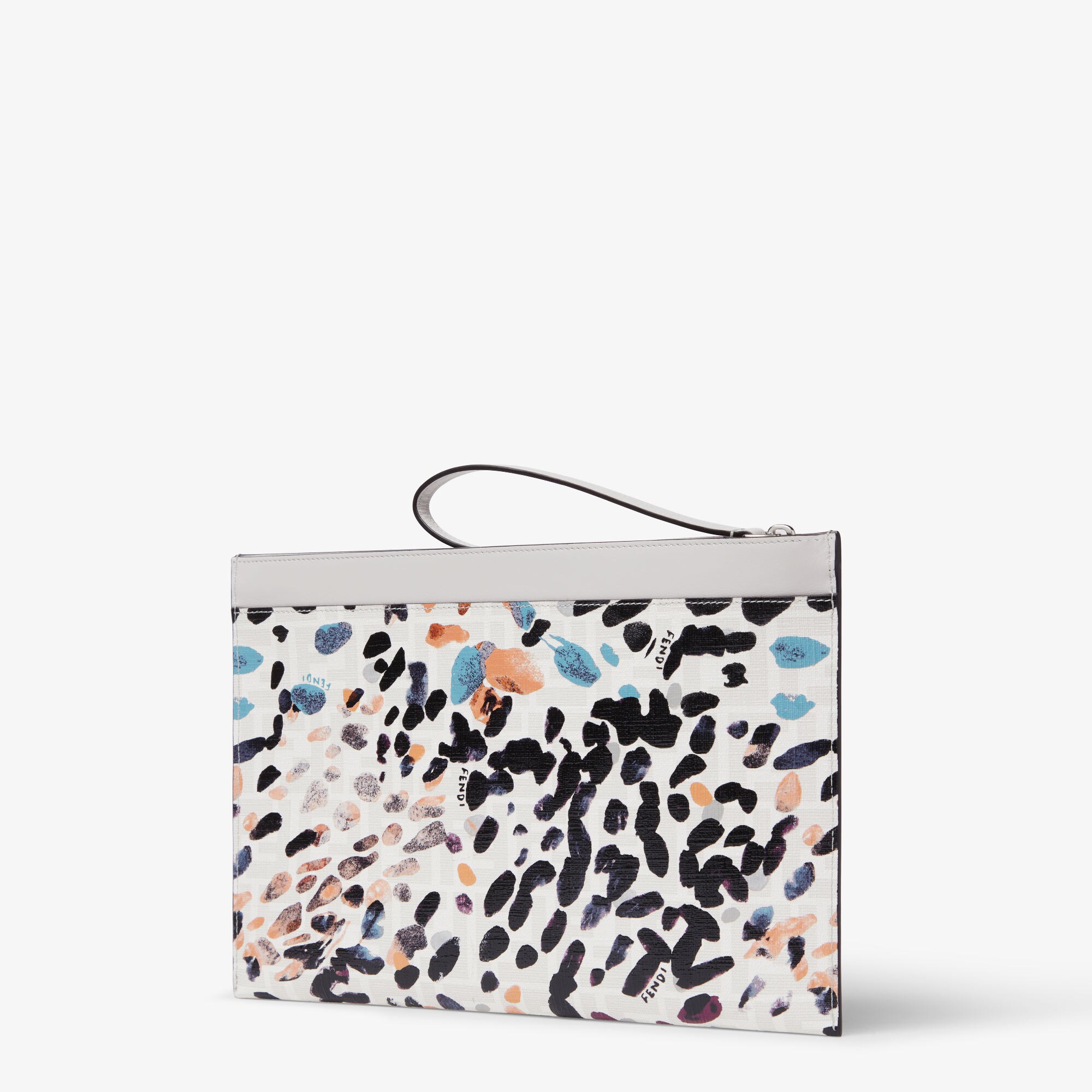 NAOKO　FENDI ズッカ柄　レインボーサイドライン Fendi Beige Raffia and Snakeskin Large Peekaboo Satchel Bag 8BN210