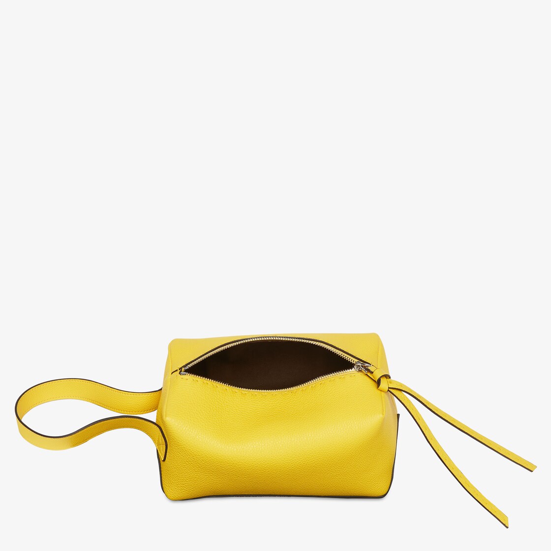 Fendi Roma Leather Toiletry Case Leather Yellow - Image 3/4