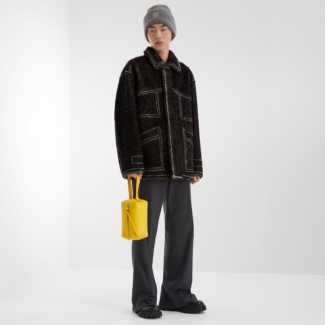 Fendi Roma レザー ポーチ レザー イエロー | Fendi Fendi Roma レザー ポーチ レザー イエロー | Fendi