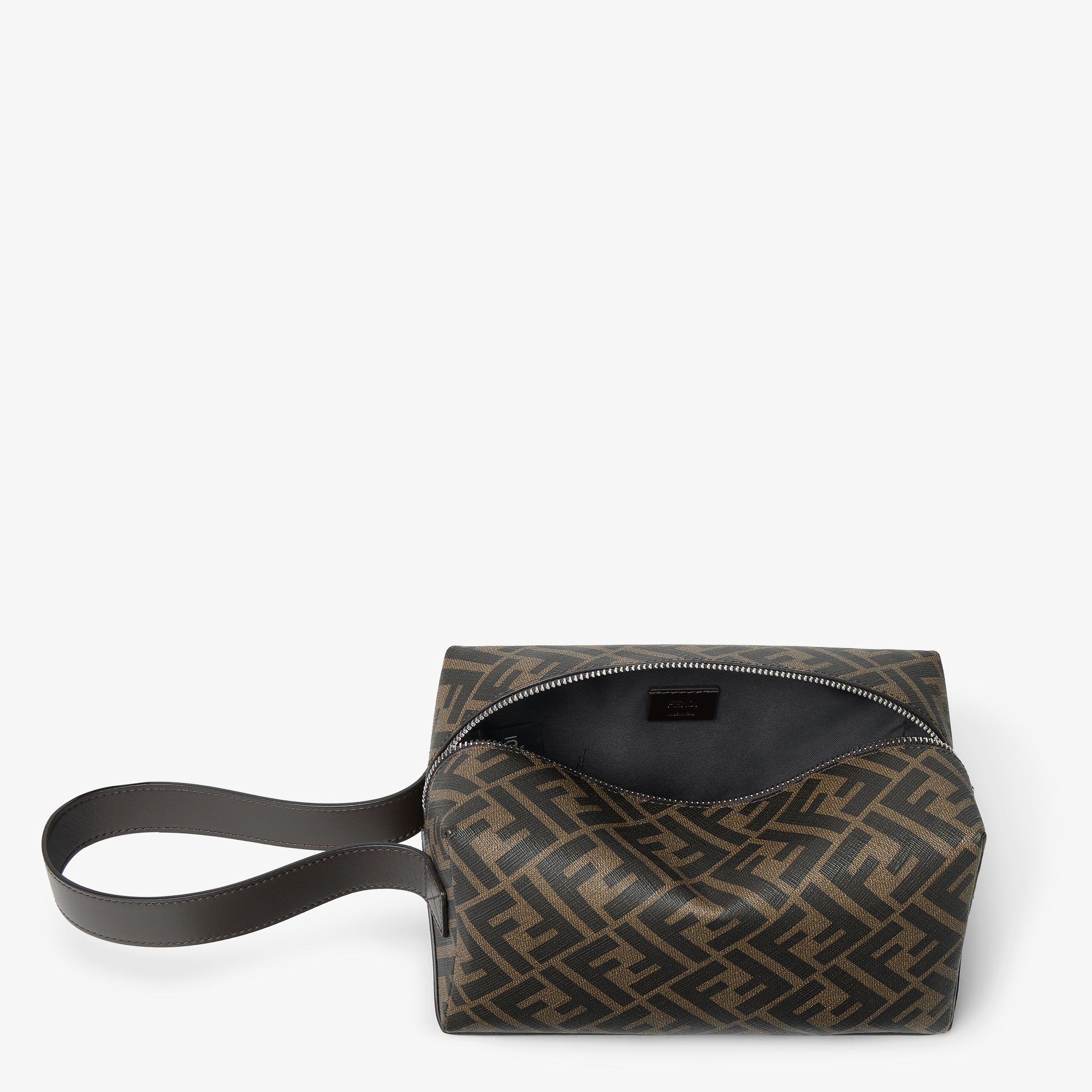 FF Toiletry Case Fabric Brown | Fendi