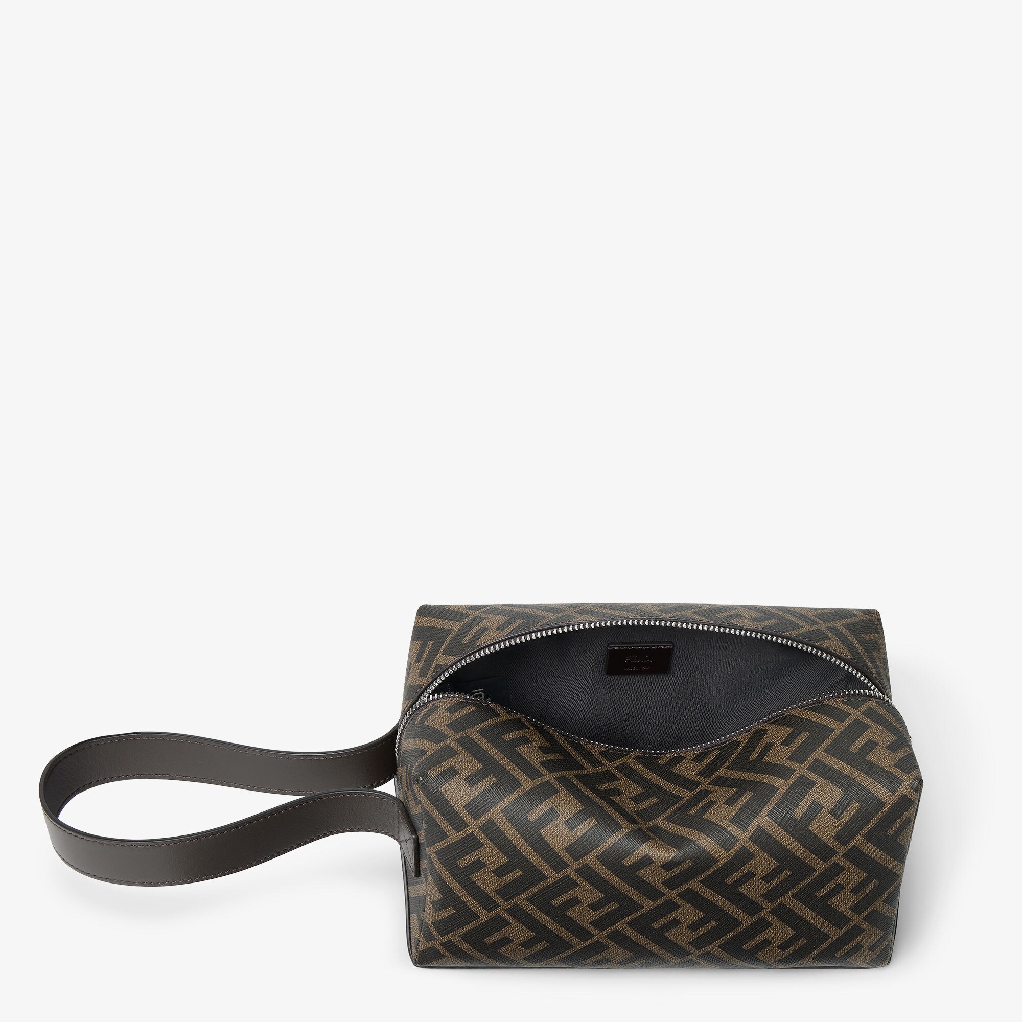 FENDI ポーチ ブラウン ブラック キャンバス - バッグ低 価格 通販