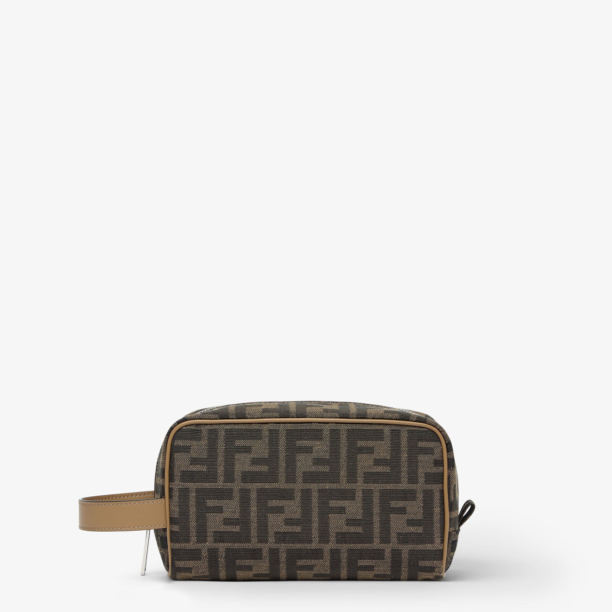 Small FF Jacquard Toiletry Case - Brown | FENDI US
