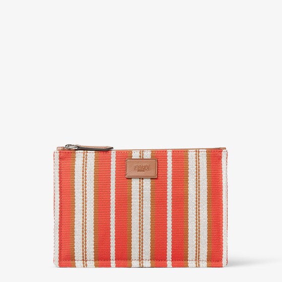 Fendi Signature Flat Pouch In Red