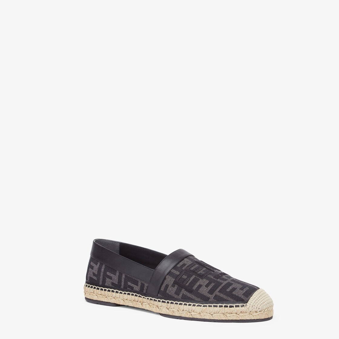 Fendi Men's FF Jacquard Leather-Trim Espadrilles