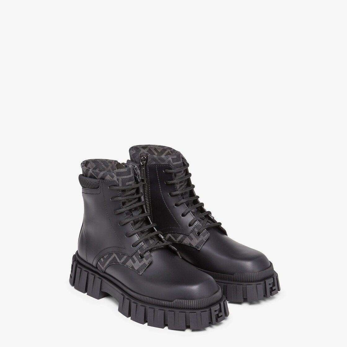 Ansigt opad Derved Kan ikke lide Fendi Force - Black leather ankle boots | Fendi