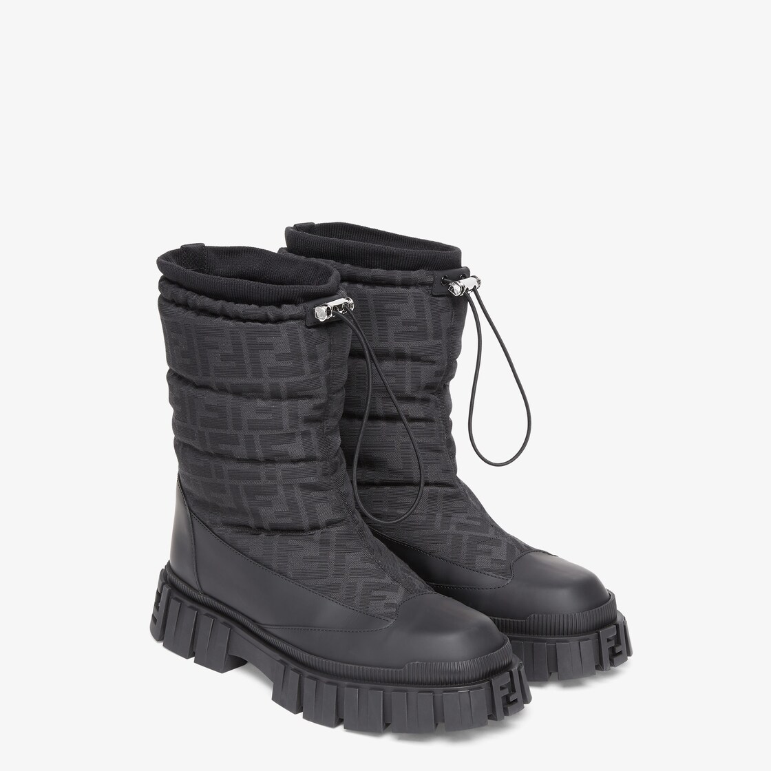 spejl Næsten Middelhavet Fendi Force - Black leather boots | Fendi