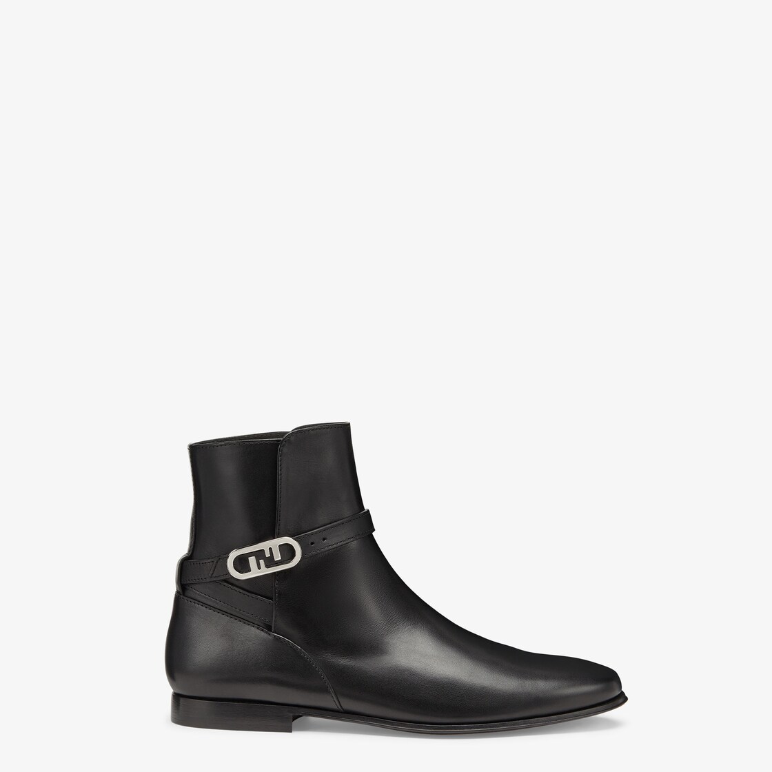 Fendi O Lock Ankle Boots Black leather ankle boots Fendi