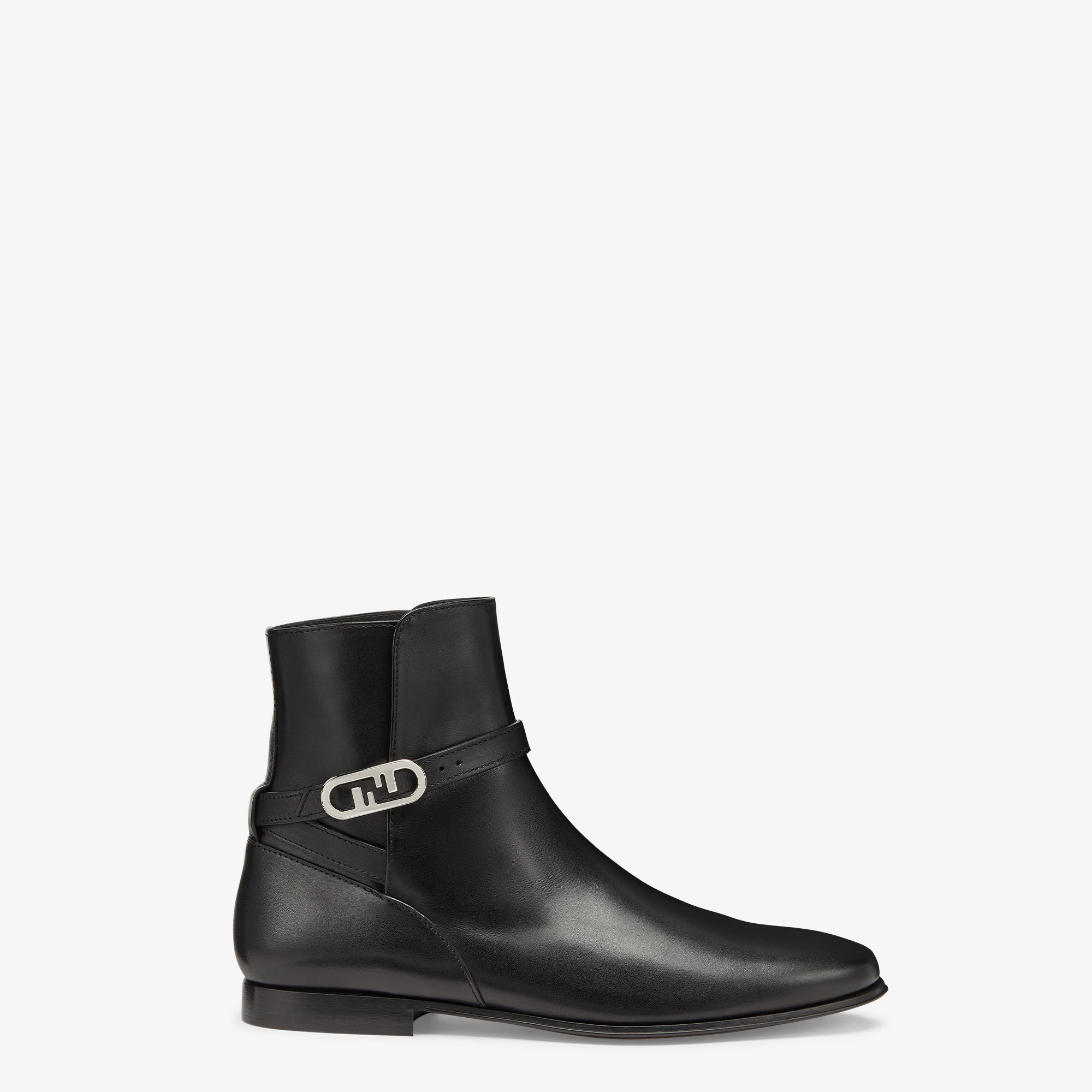 Fendi black leather ankle boots on sale