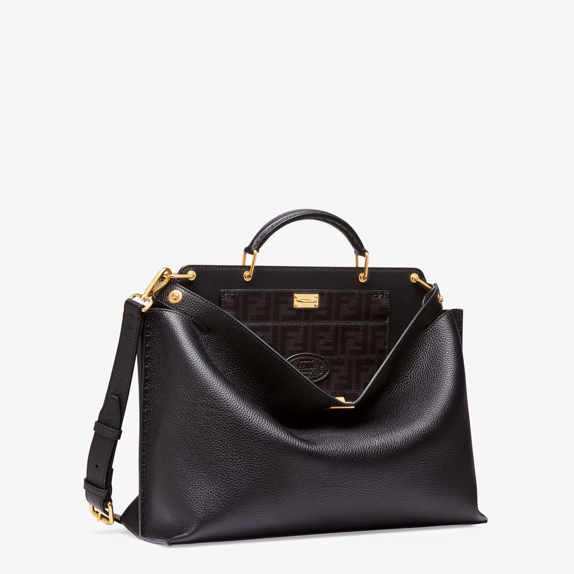 Peekaboo Essential Leather Black Fendi
