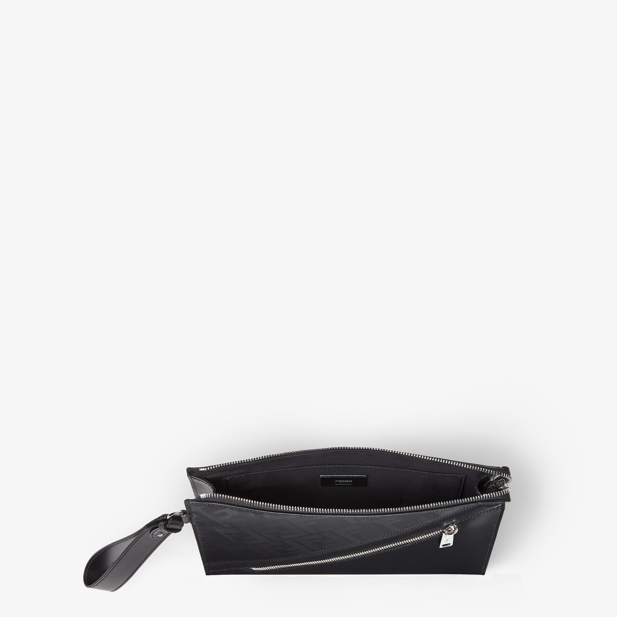 Fendi Shadow Diagonal Clutch - Black | FENDI US