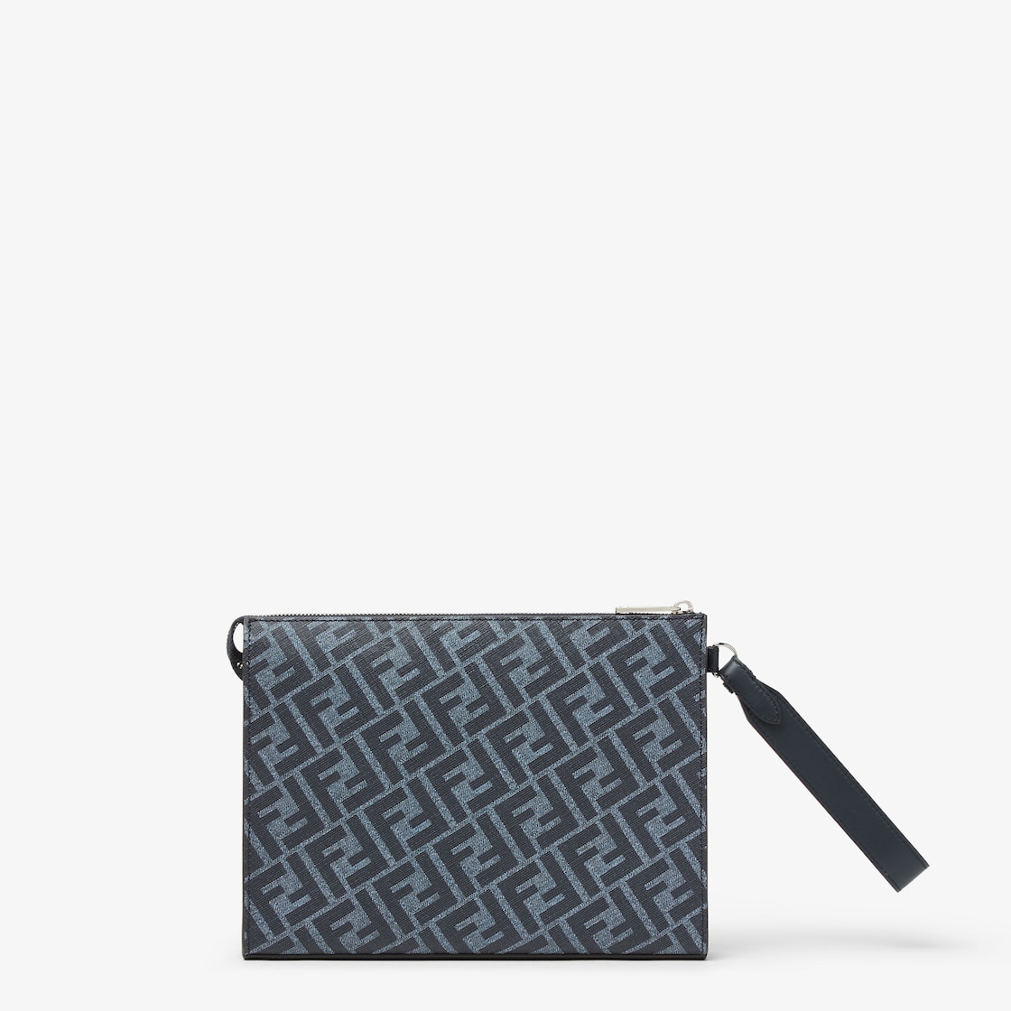 Fendi Diagonal Flat Pouch Fabric Blue - Image 3/6