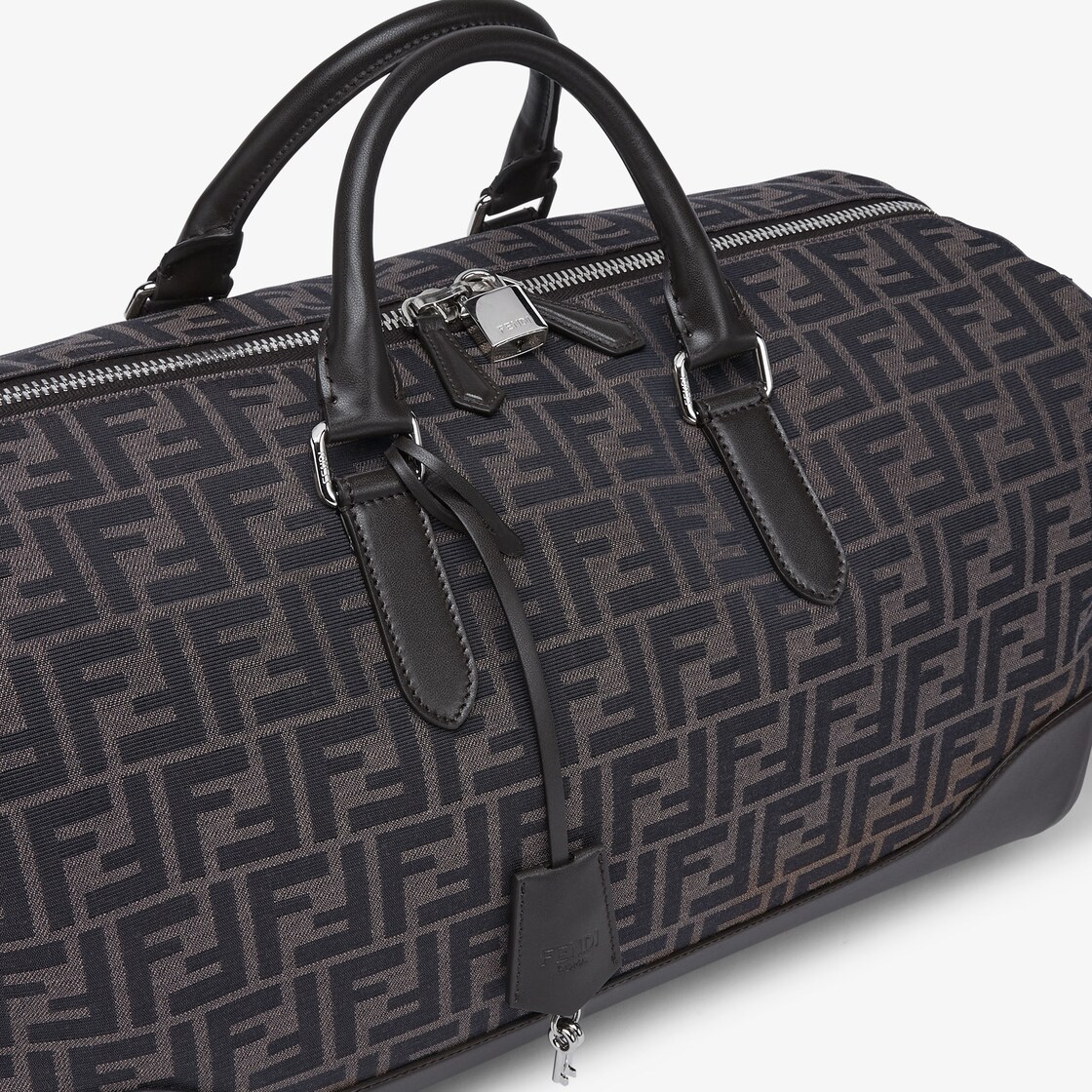 Medium Duffle FF jacquard fabric large bag Fendi