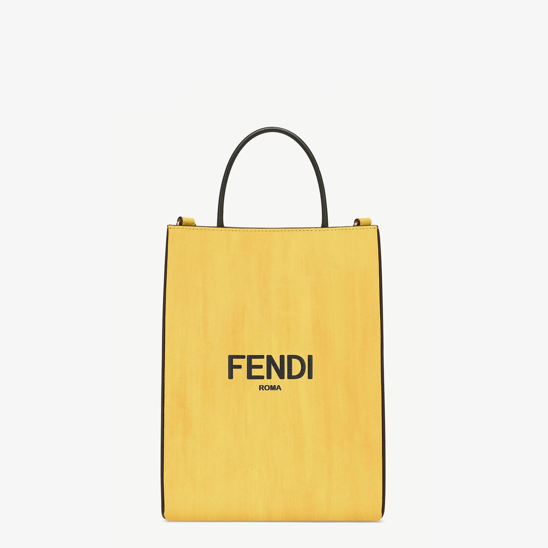 Fendi Pack Small Shopping Bag Yellow leather bag Fendi