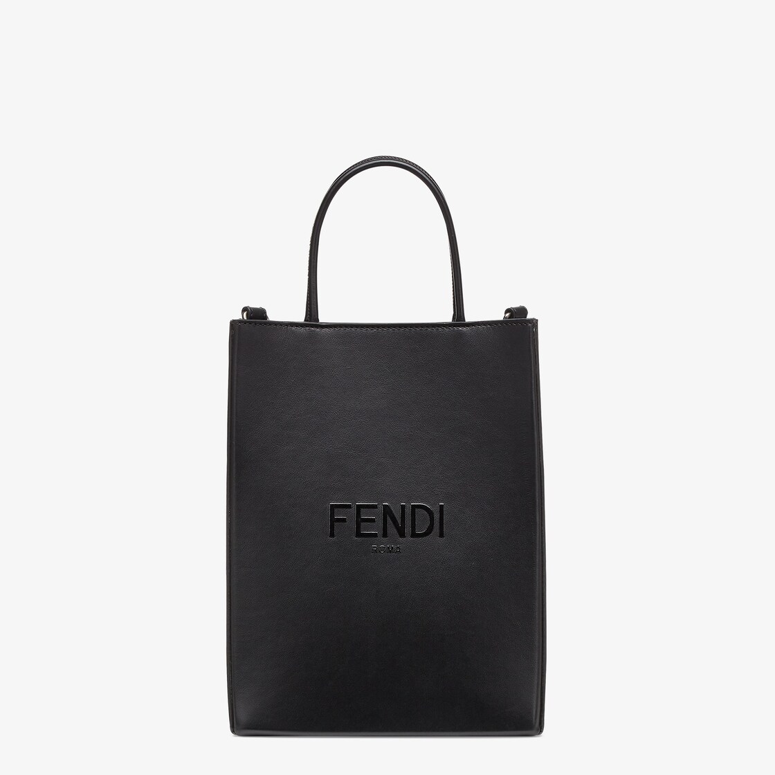 Fendi Pack Shopping Bag Small Tasche aus Leder in Schwarz Fendi