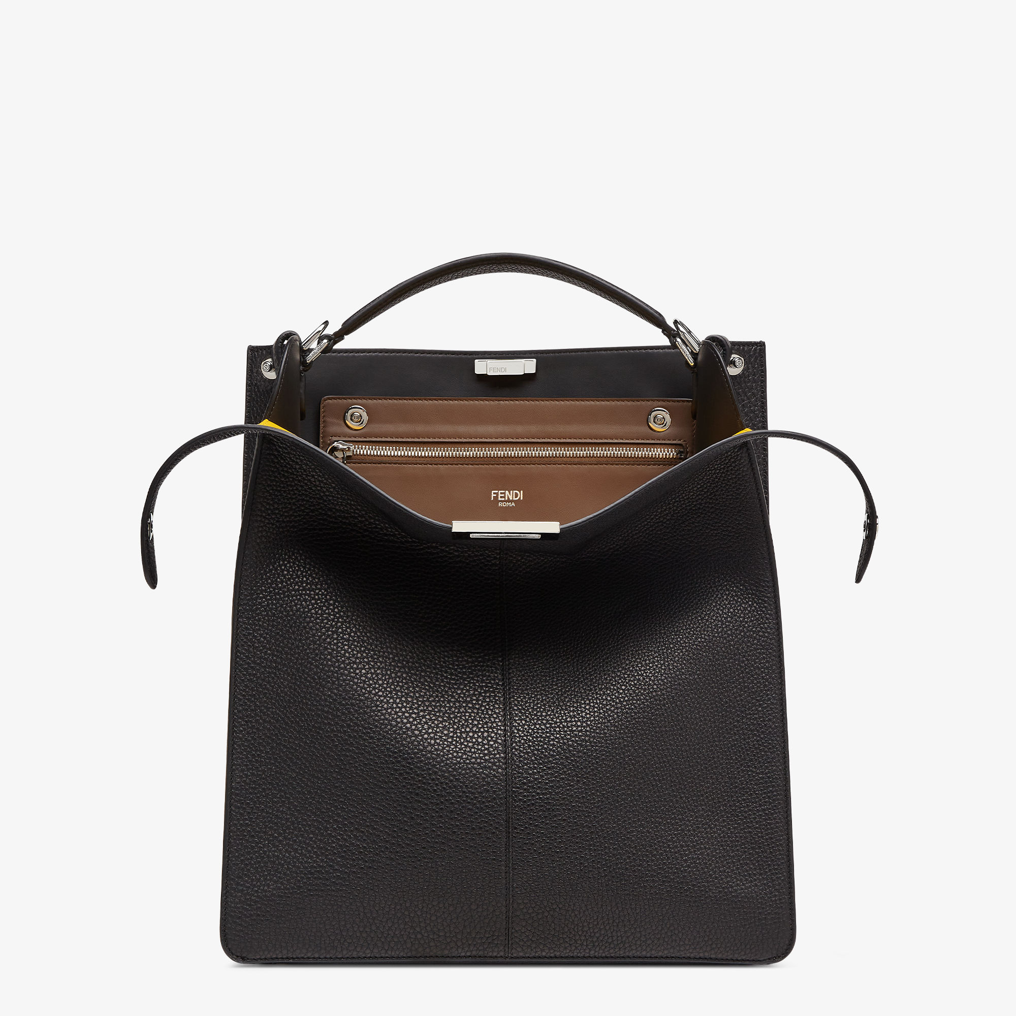 Peekaboo X-Lite Large - Black leather bag | Fendi