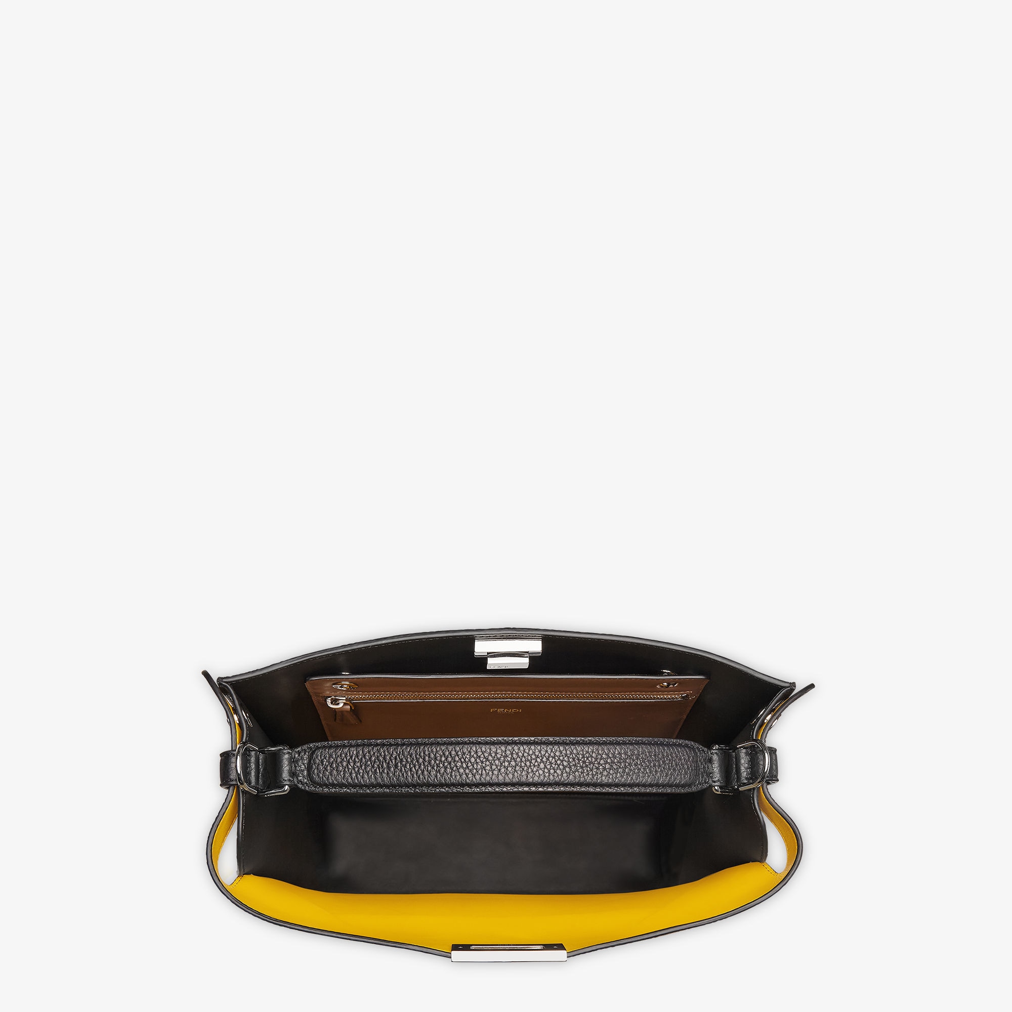 Peekaboo X Lite Large Black leather bag Fendi