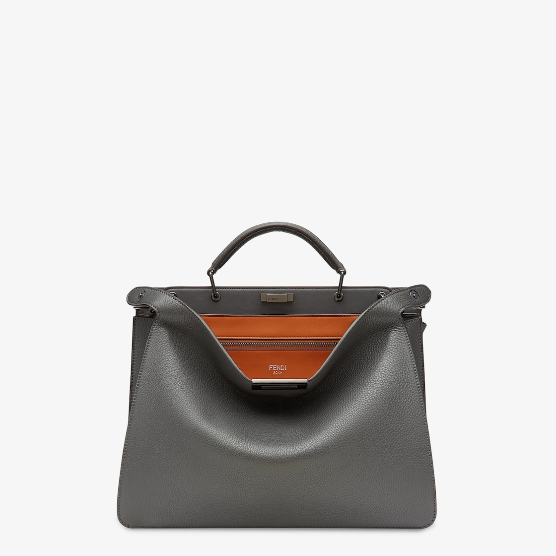 Peekaboo ISeeU Medium Gray leather bag Fendi