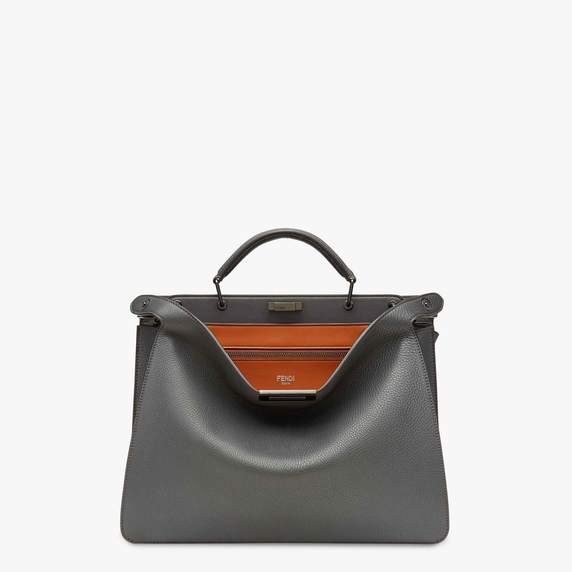 Peekaboo ISeeU Medium Leather Grey Fendi