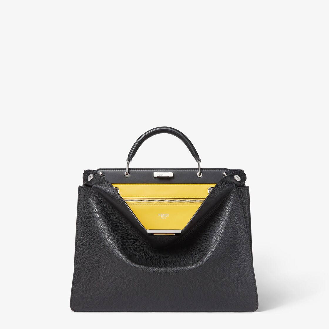 Peekaboo ISeeU Medium Black leather bag Fendi