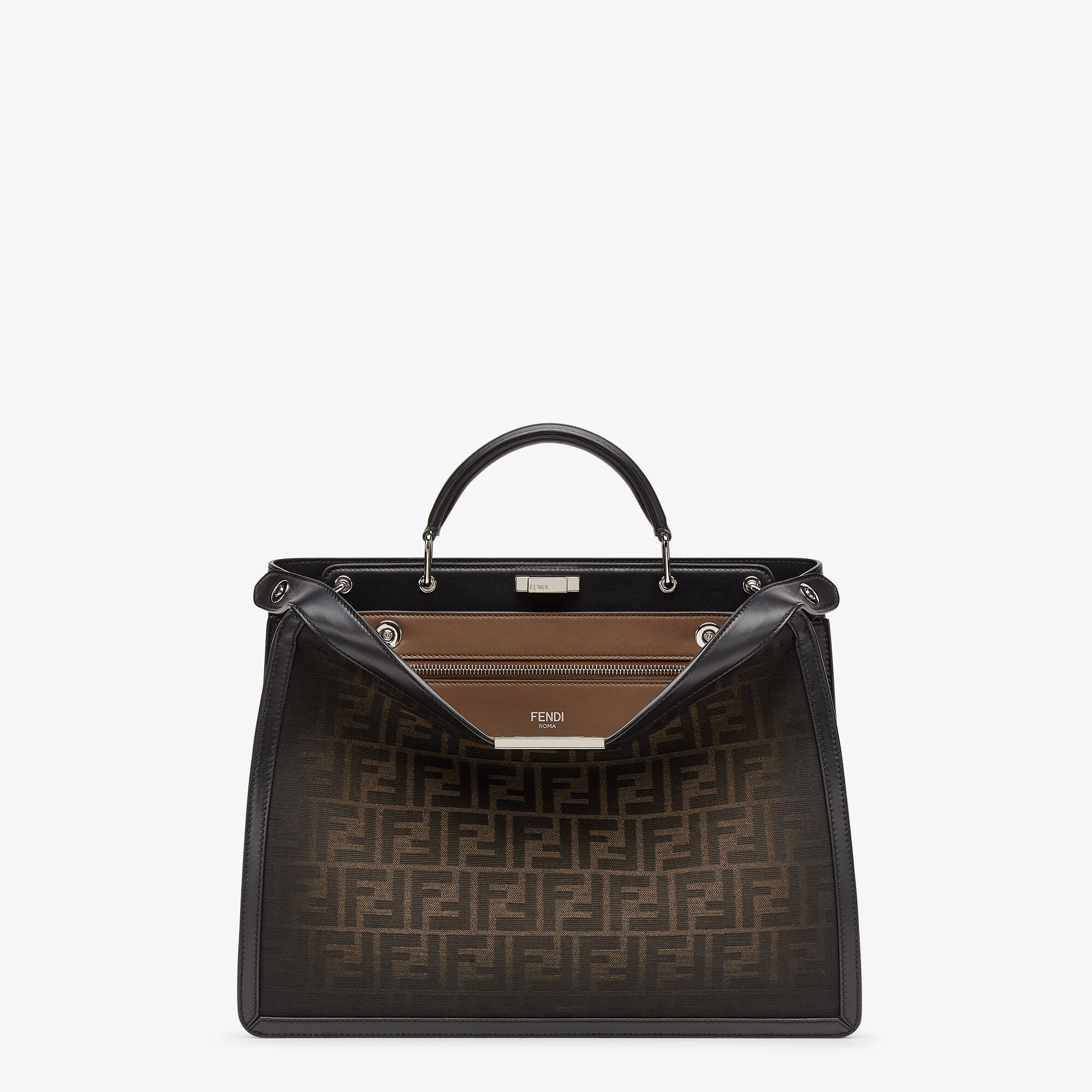 Peekaboo ISeeU Medium Fabric Brown | Fendi