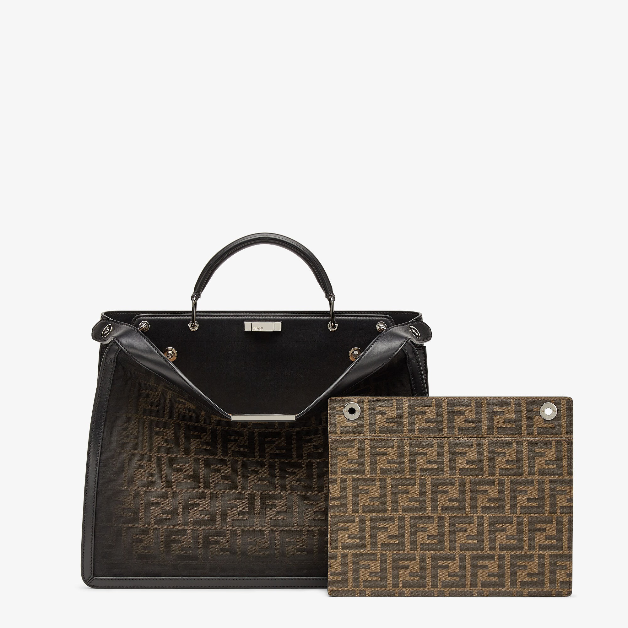 トートバッグ FENDI SS25 NVO - PEEKABOO BAG (8BN353 AUR3F04QL) Peekaboo Mini Leather Beige | Fendi