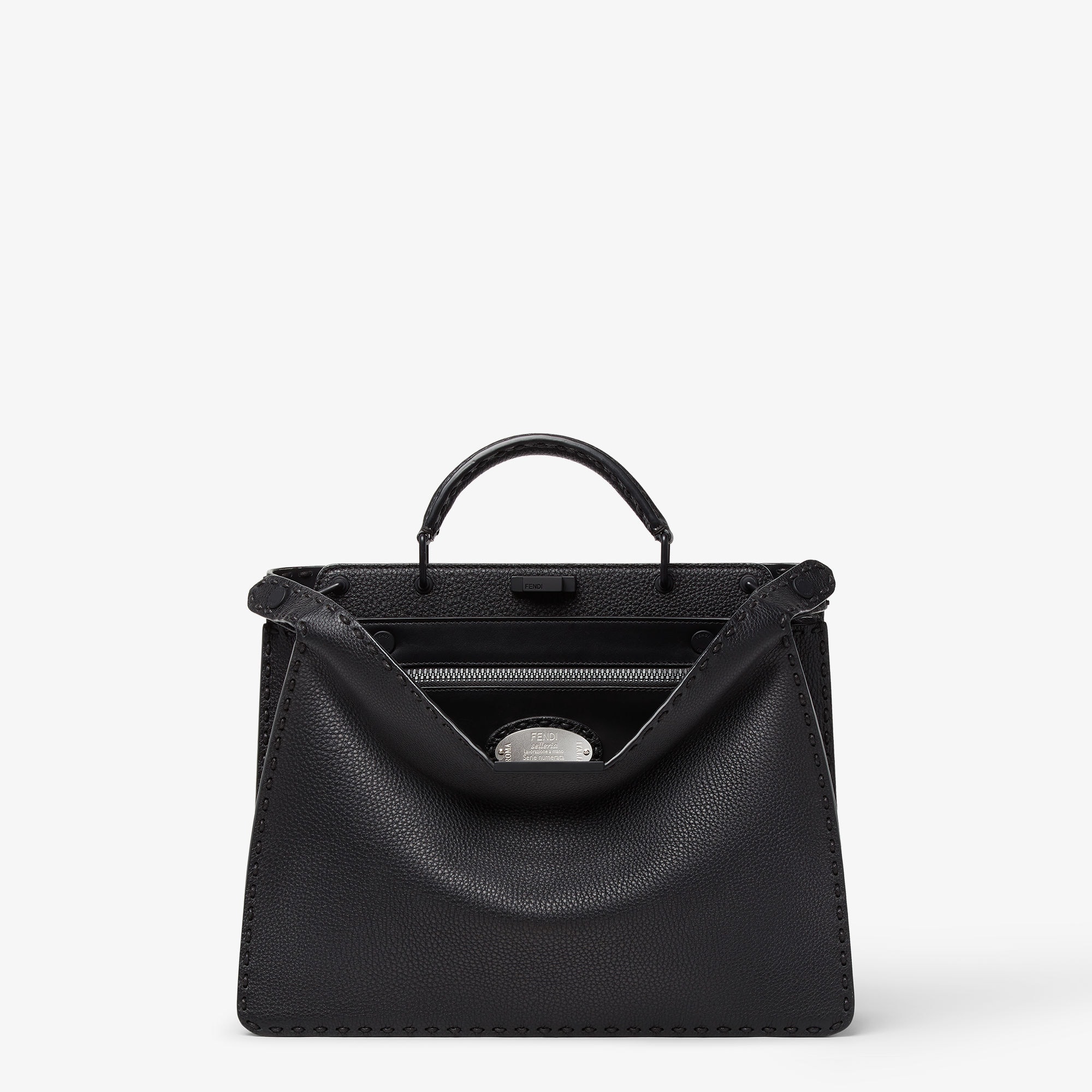 Peekaboo ISeeU Medium Cuoio Romano leather Black | Fendi Peekaboo ISeeU Medium Cuoio Romano leather Black | Fendi