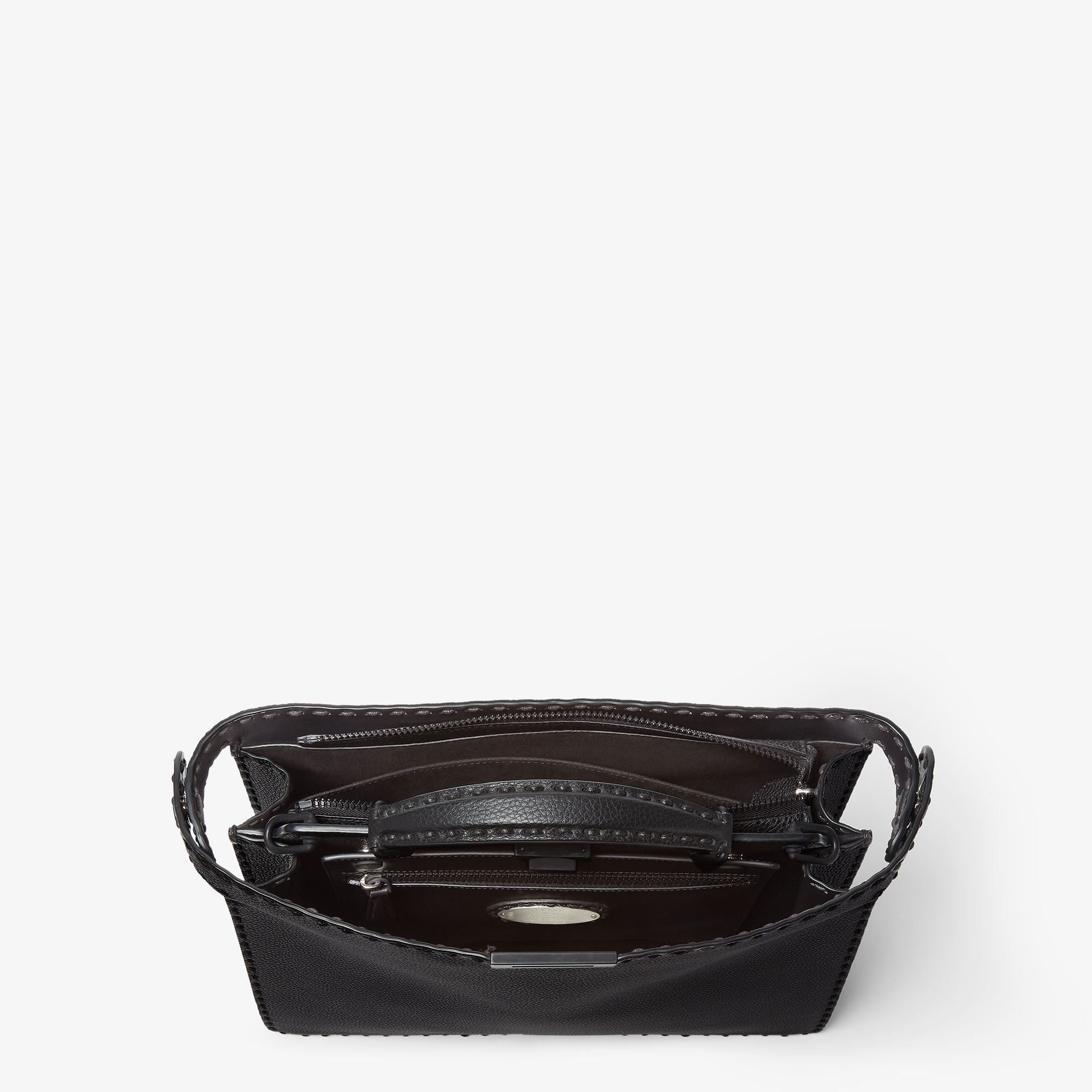Peekaboo ISeeU Medium Cuoio Romano leather Black | Fendi