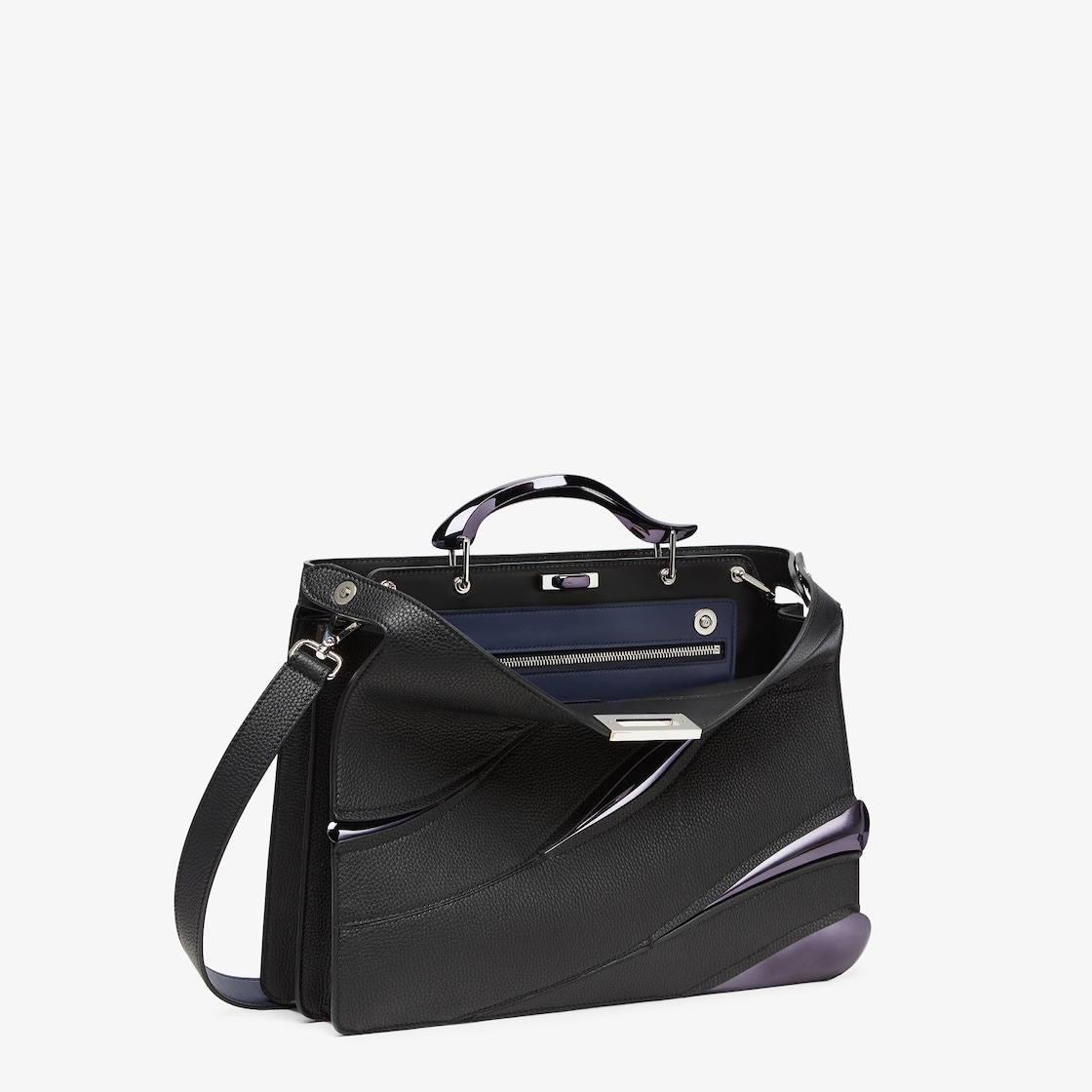 MAD x Fendi Peekaboo ISeeU Medium Cuoio Romano leather Black - Image 4/8