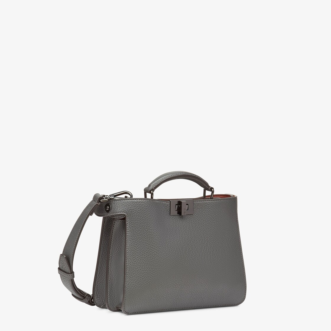 Peekaboo ISeeU Mini - Grey leather bag | Fendi