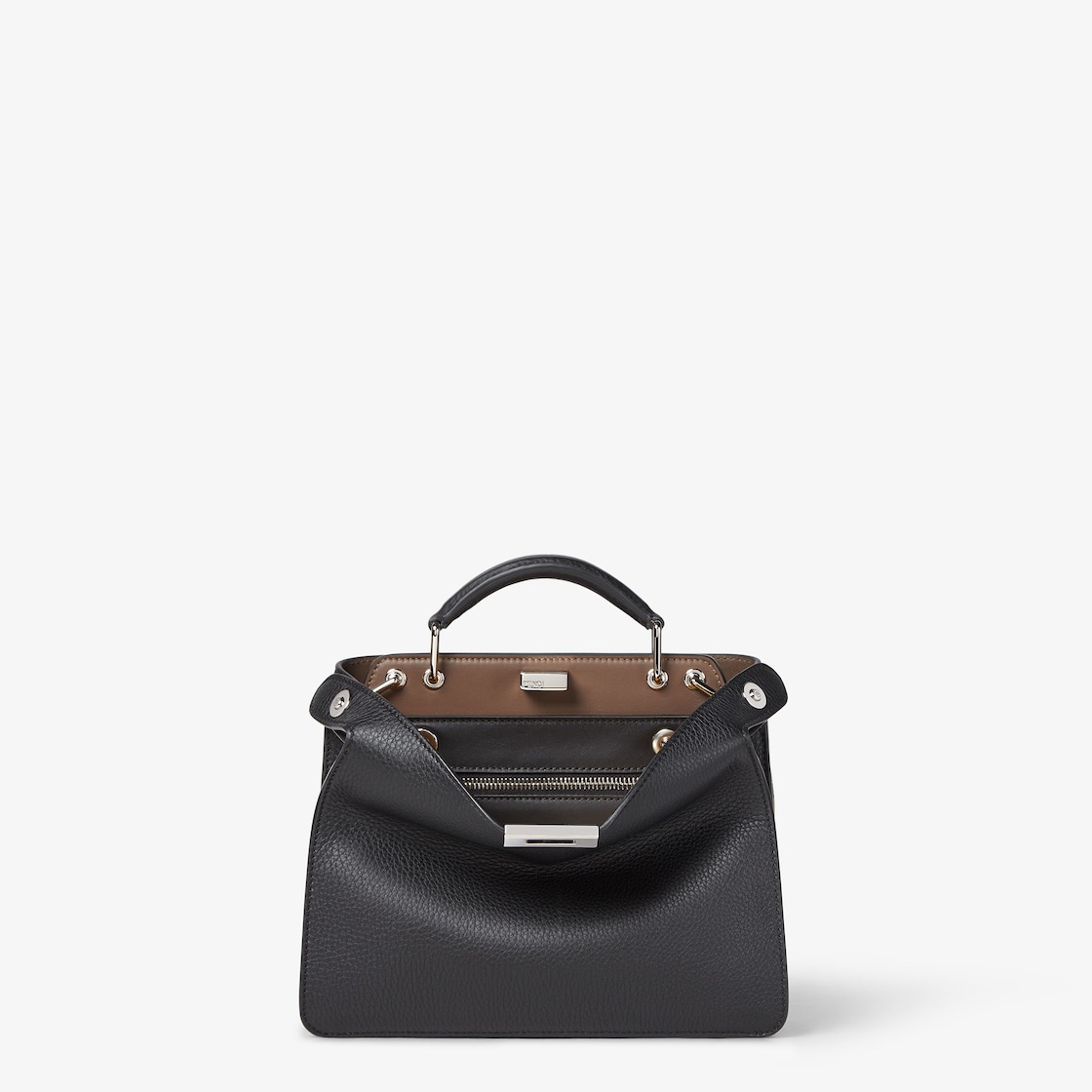 Peekaboo ISeeU Small Black leather bag Fendi