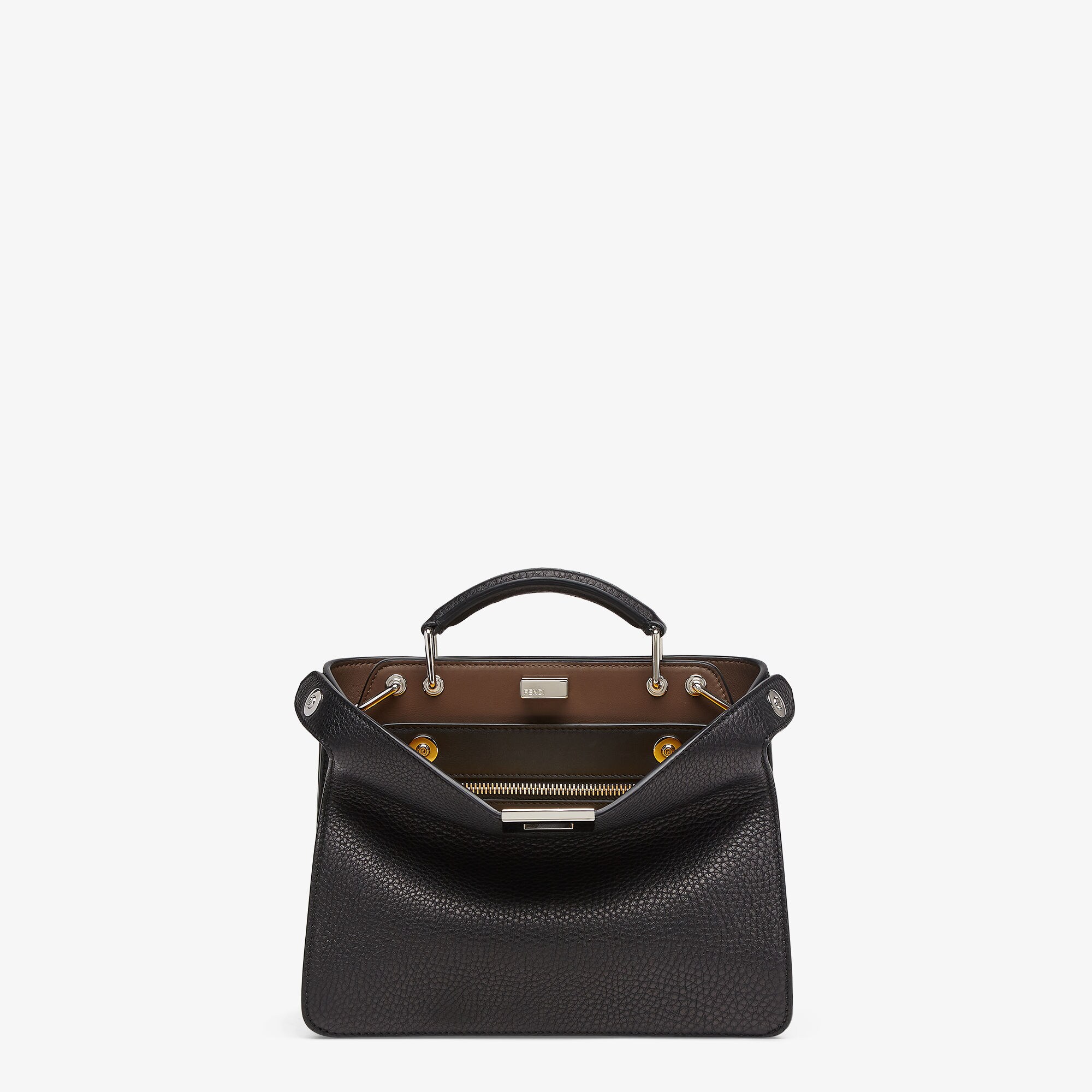 Peekaboo ISeeU Small Black leather bag Fendi