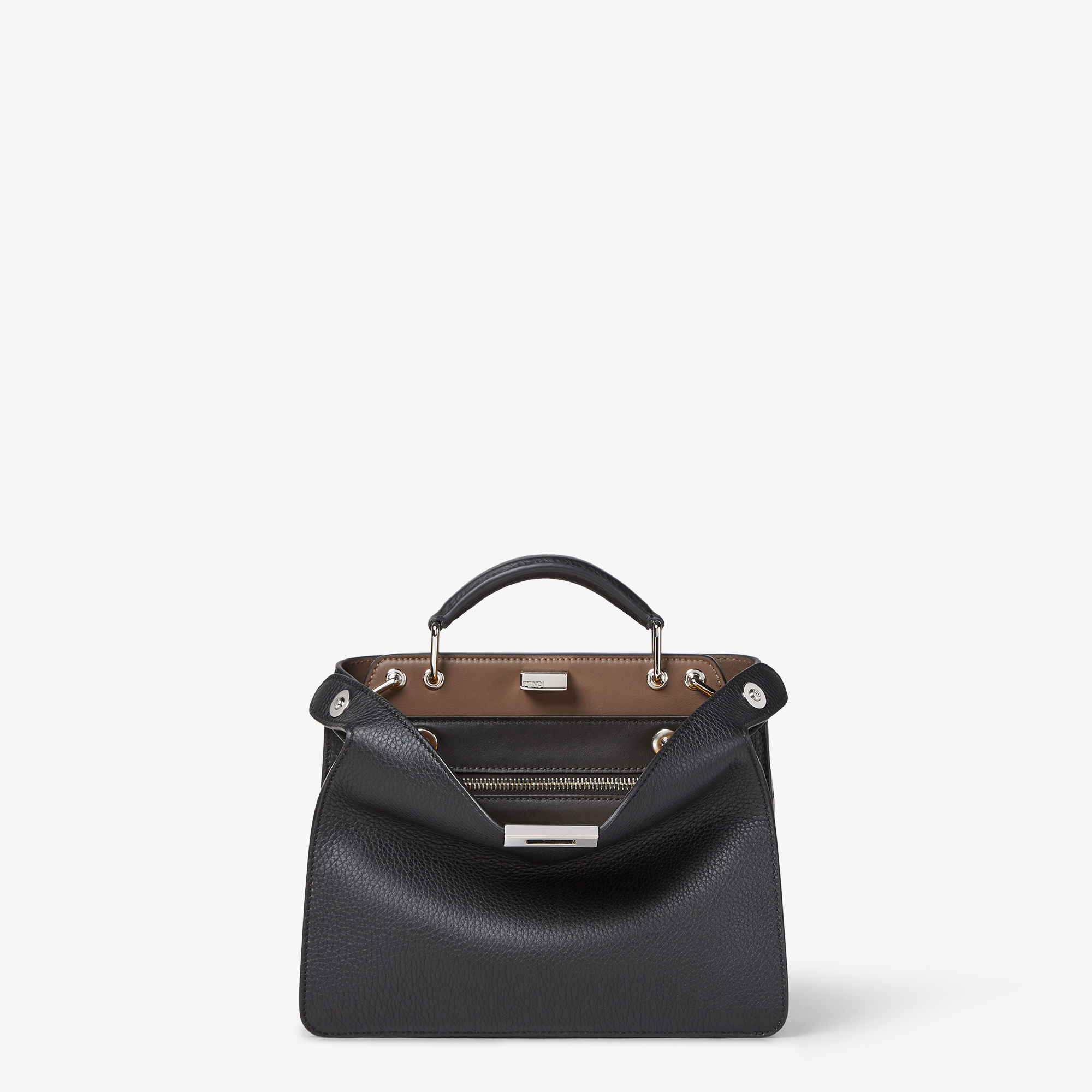 ハンドバッグ FENDI iseeu peekaboo bag in laminated grain leather Peekaboo ISeeU XCross Fabric Brown | Fendi