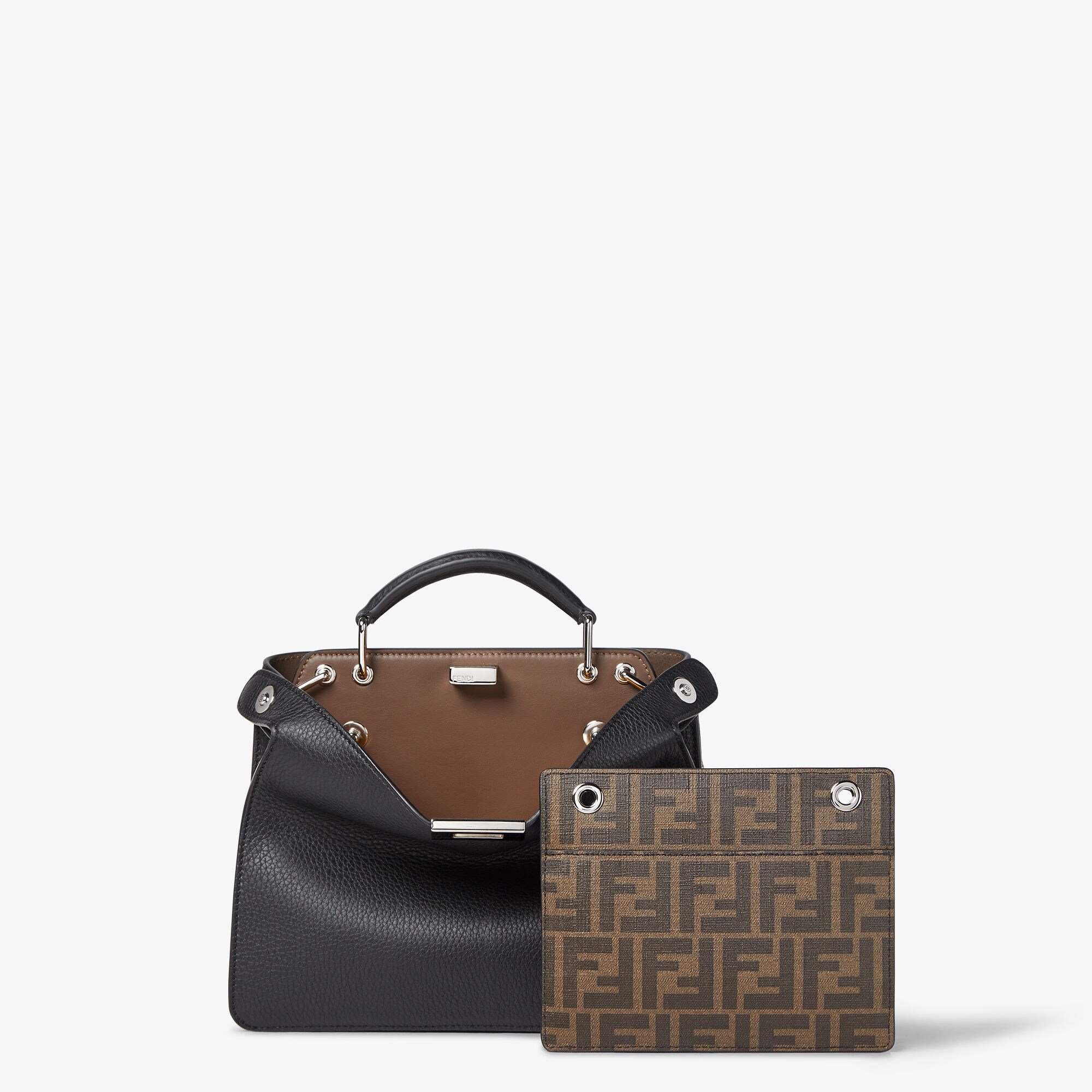 Peekaboo ISeeU Small Leather Black Fendi