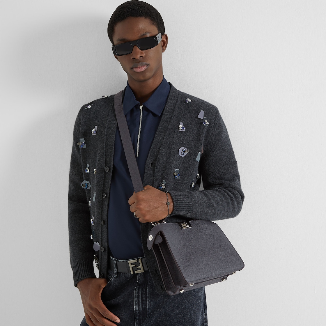 Peekaboo ISeeU Small Leather Grey - Image 2/6