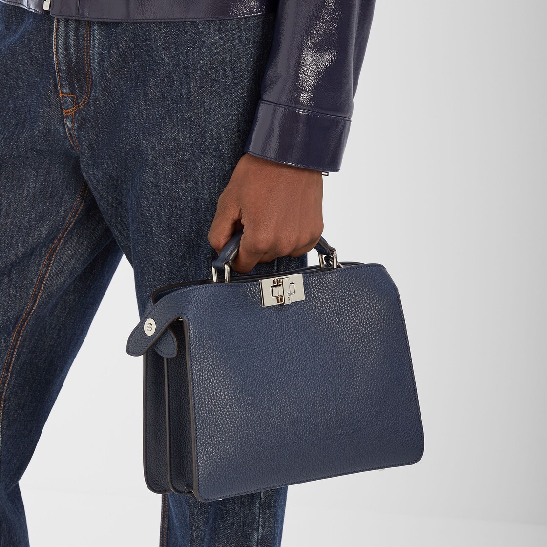 Peekaboo ISeeU Small Leather Blue - Image 2/6