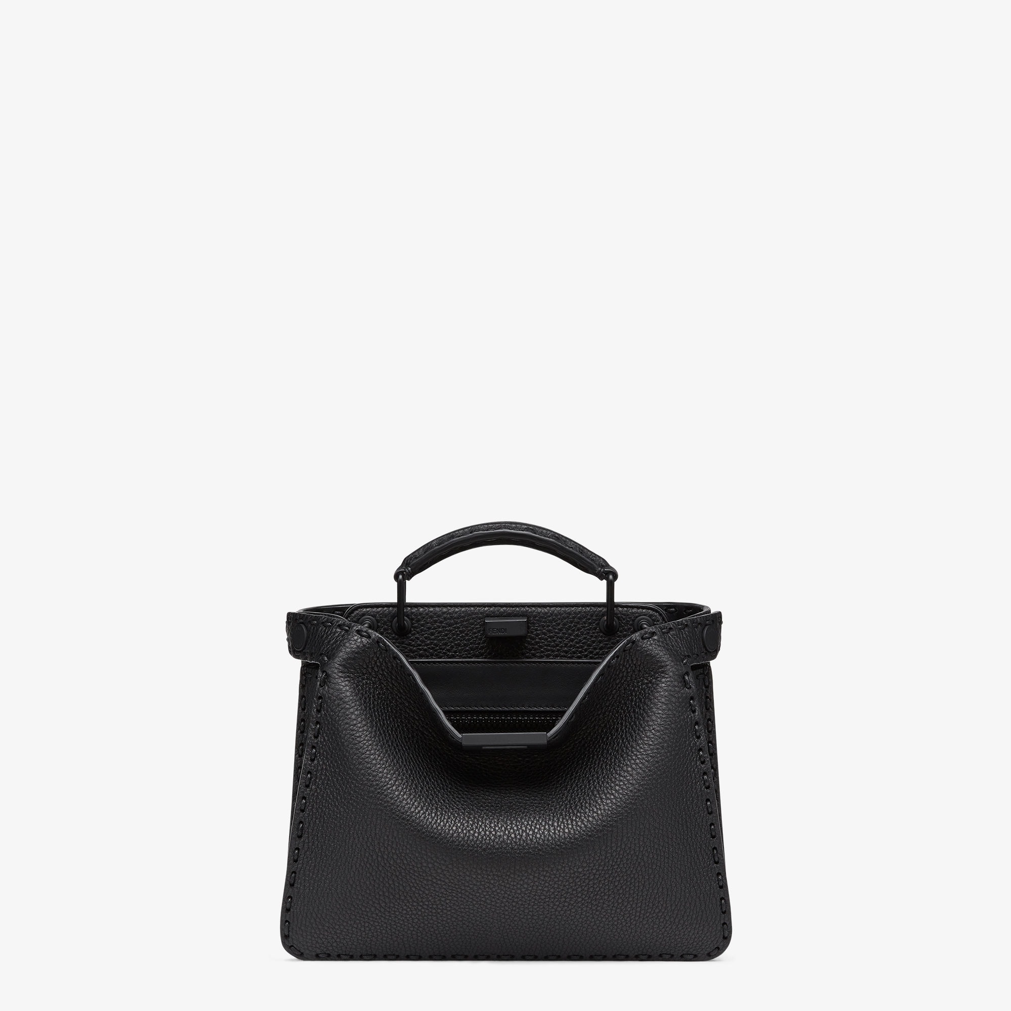 Peekaboo ISeeU Small Cuoio Romano leather Black | Fendi