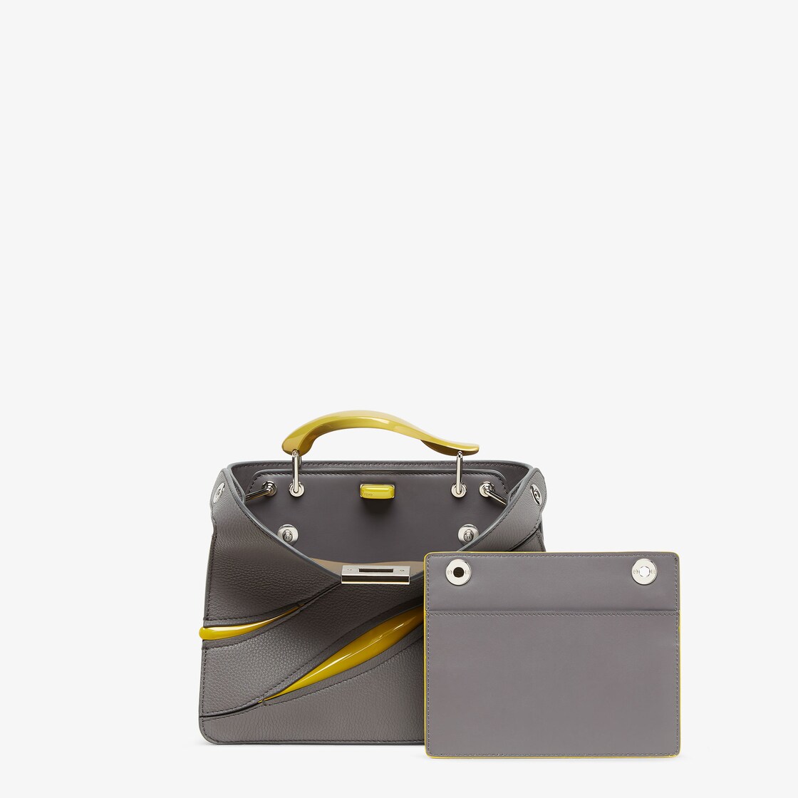 MAD x Fendi Peekaboo ISeeU Small Cuoio Romano leather Grey - Image 3/8