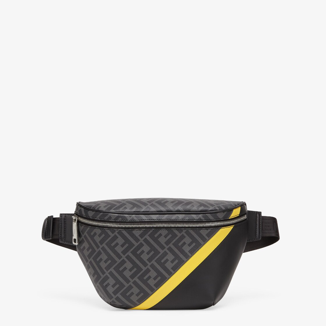 Fendi Diagonal Belt Bag Grey fabric belt bag Fendi