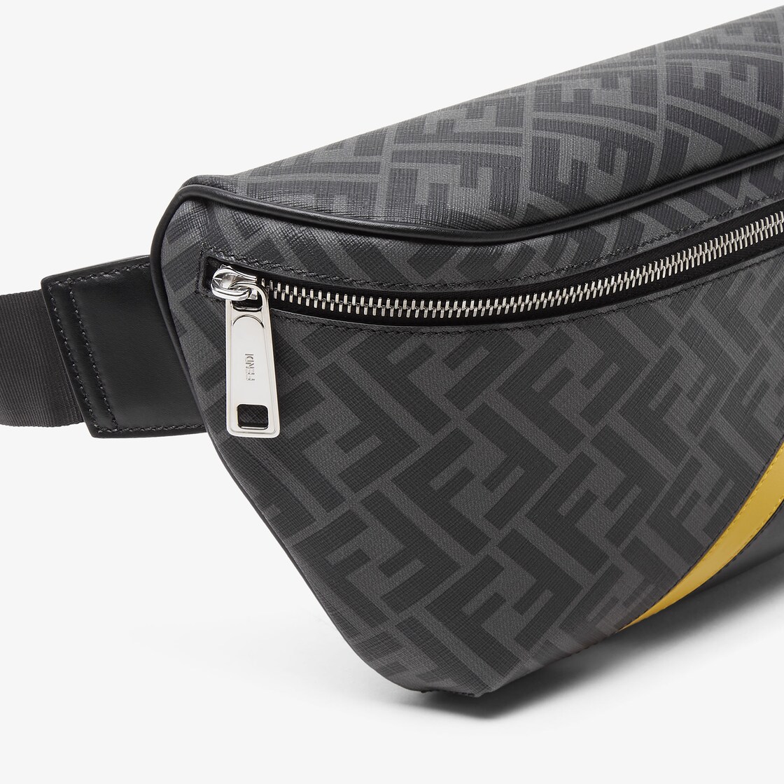 Fendi Diagonal Belt Bag Fabric Black