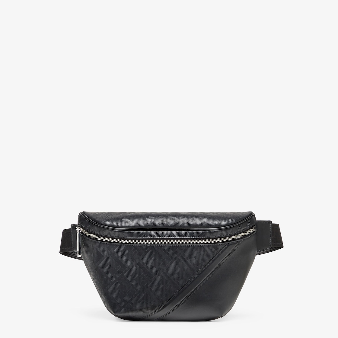 FENDI: Shadow Diagonal pouch in leather - Black  Fendi belt bag 7VA491APDO  online at