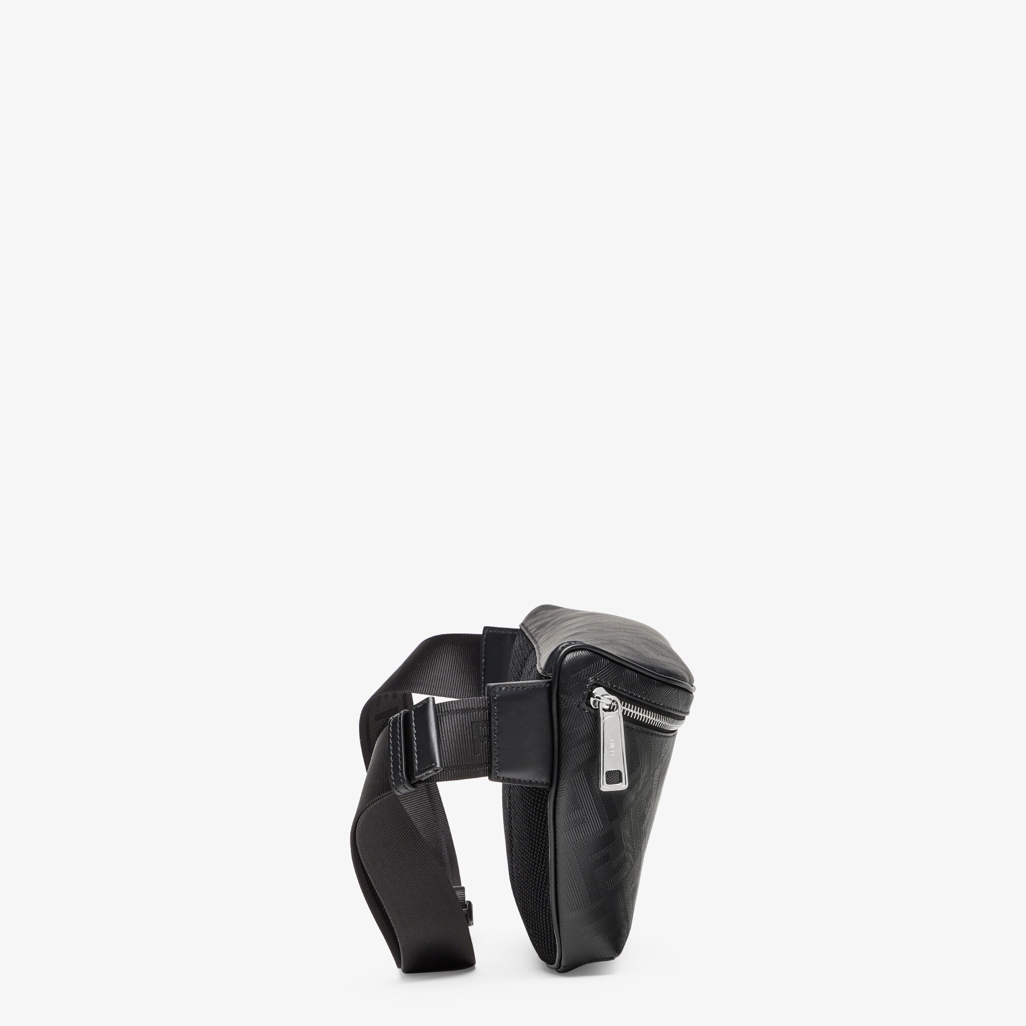 Fendi Shadow Diagonal Belt Bag Leather Black Fendi